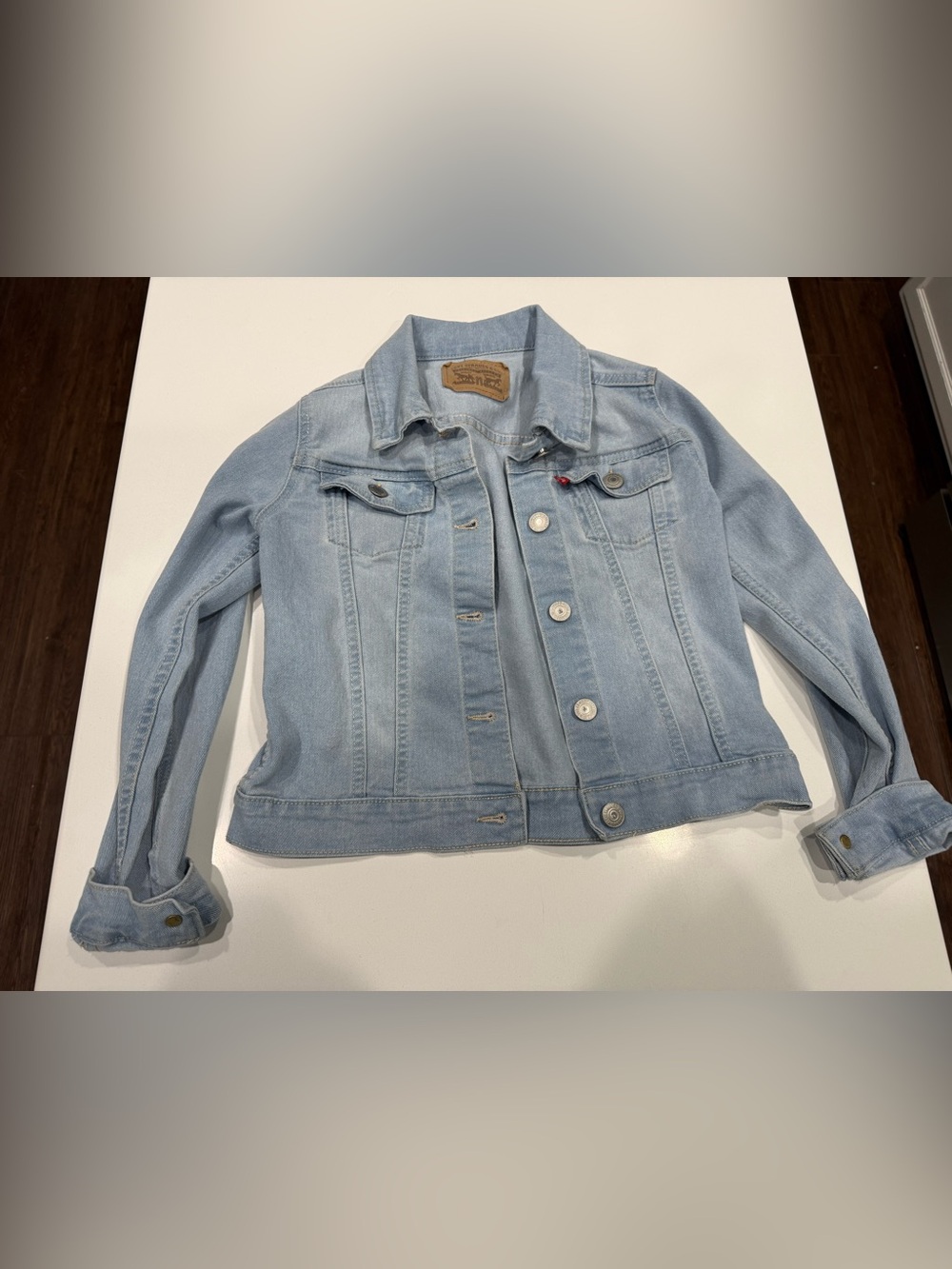 Levi's Light Wash Jean Jacket Blue Girls Juniors 7/8